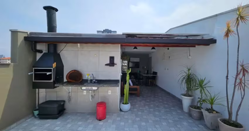 Linda cobertura à venda com 92m² de área construída, no bairro vila eldizia - santo andré - sp.