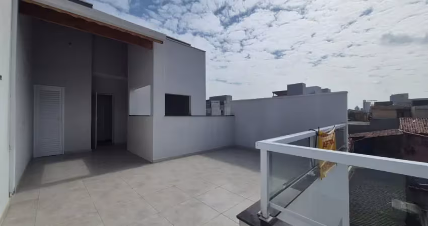 Linda cobertura à venda com 90m² de área construída, no bairro vila vila scarpelli - santo andré - sp.