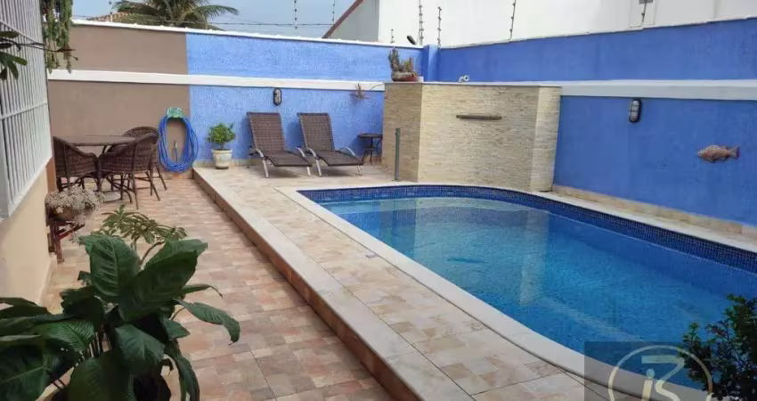 Casa com piscina lado praia com 3 dormitórios à venda por r$ 699.000 - estância balneária belmira novaes - peruíbe/sp