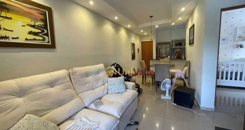 Apartamento com 2 dormitórios à venda, 59 m² por R$ 185.000 - Condomínio Petrópolis - Taubaté/SP - NÃO ACEITA FINANCIAMENTO