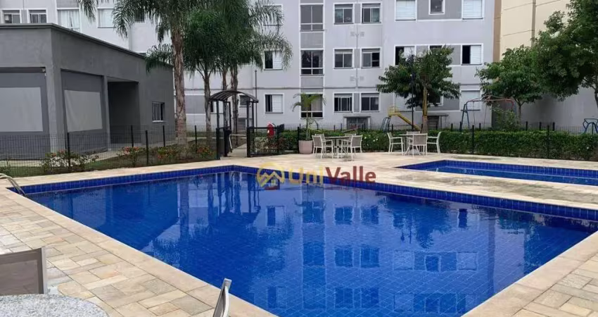 Apartamento com 2 dormitórios à venda, 44 m² por r$ 240.000,00 - condomínio porto fino - taubaté/sp