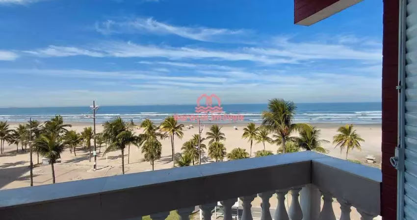 Apartamento para locação frente o mar, ocian, 1 dorm, elevador, mobiliado, vaga