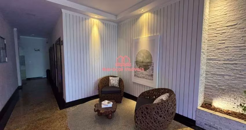 Apartamento à venda em caiçara, praia grande - sp 2 quartos com vista mar