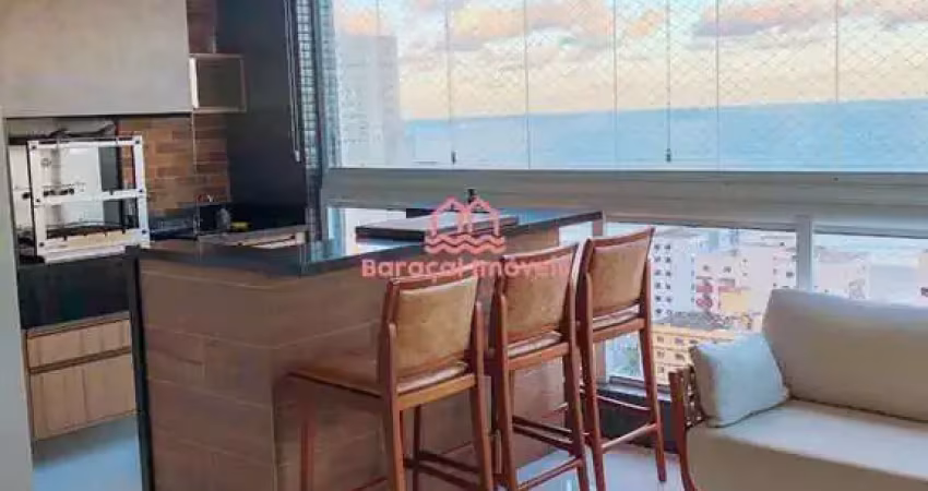 Apartamento para venda mobiliado com vista mar em tupi, praia grande - sp