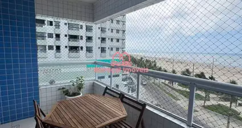 Apartamento vista mar para venda maracanã, praia grande - sp mobiliado
