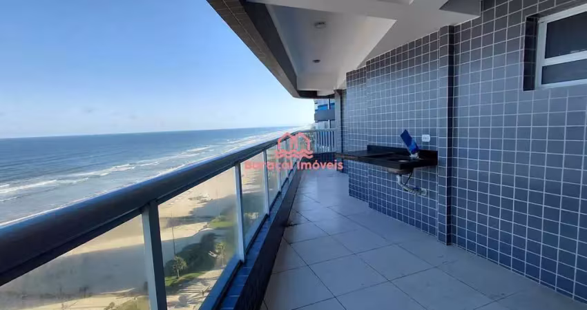 Excelente apartamento frente mar,  bairro caiçara,  3 quartos , lazer completo