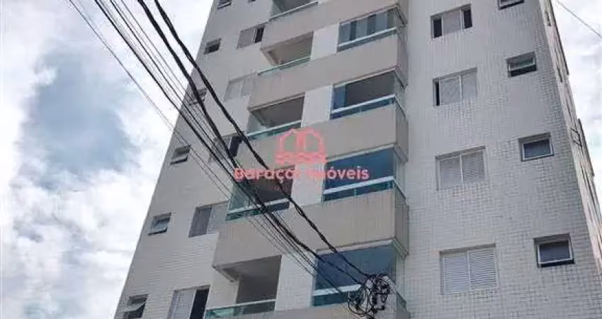 Apartamento 1 quarto sacada gourmet, laser completo forte praia grande