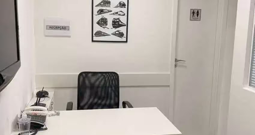 Sala comercial planejada e mobiliada no centro de alphaville - 49m², 1 vaga de garagem