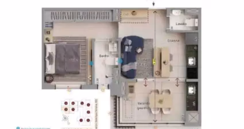 Lindo apartamento luxuoso de 47m² no condomínio vitra nova klabin patriani - 5 minutos do metrô