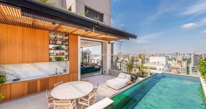 Cobertura duplex jardim américa: 4 suítes | 5 vagas | 408 m² úteis
