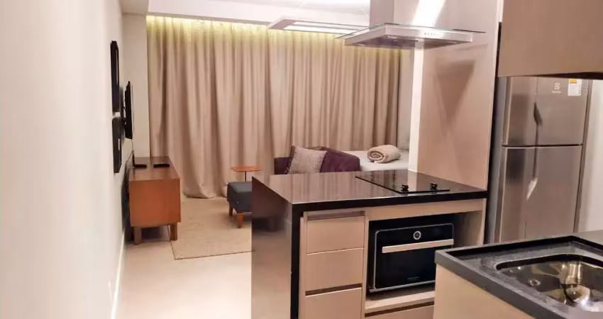 Apartamento de 43m² com terraço à venda, Brooklin, Mobiliado, 1 Suíte, 1 Vaga para auto, Piscina Aq