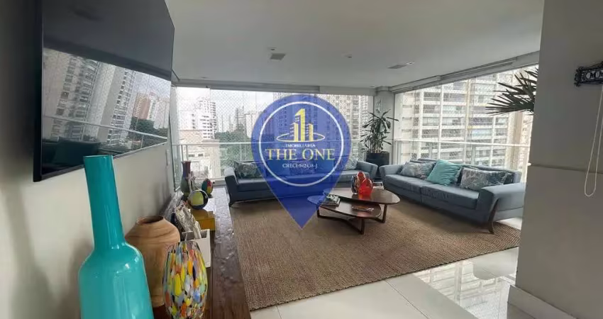 Apartamento disponível para venda e locação 4 suítes, 5 vagas, varanda gourmet e mobiliado, campo b