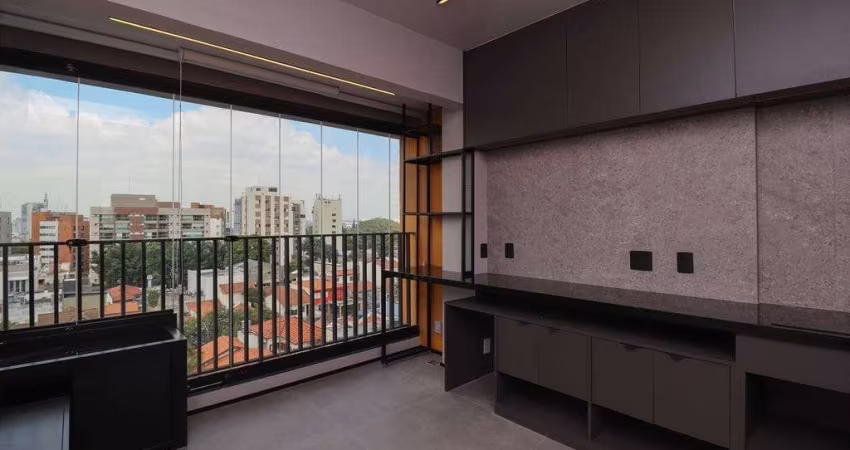 Studio de 23m² para locação, Vila Madalena, São Paulo, SP. com Cozinha planejada, Piso em porcelana