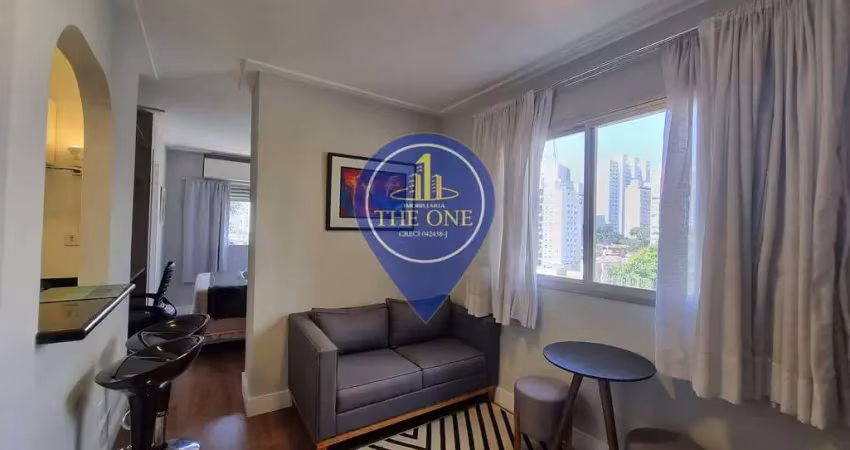 Apartamento de 28m² mobiliado à venda, jardim paulista, são paulo, sp. com 1 suíte, ar-condicionado