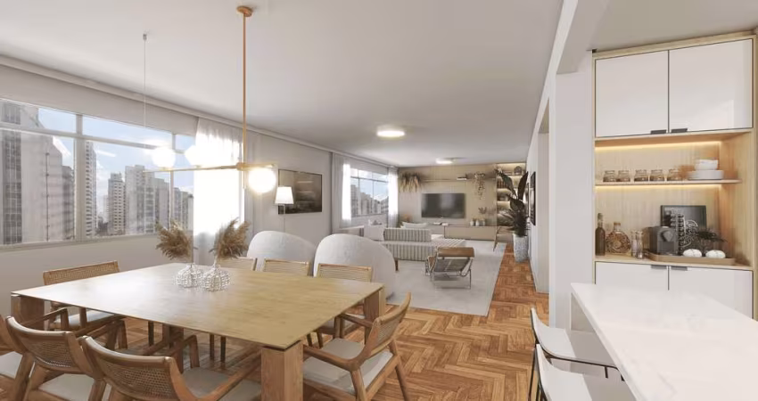 Apartamento de 240m² à venda, Consolação, São Paulo, SP. com 3 Suítes, Sala para 3 ambientes, Cozin