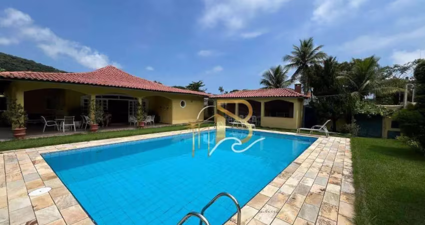 Casa com 5 dormitórios à venda, 390 m² por r$ 1.800.000,00 - guaiuba - guarujá/sp