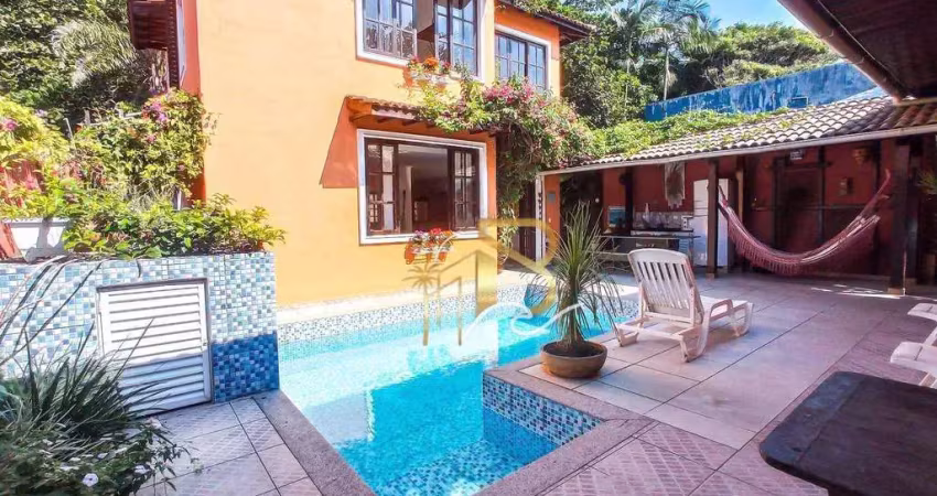 Casa com 5 dormitórios à venda, 240 m² por r$ 2.100.000,00 - tombo - guarujá/sp