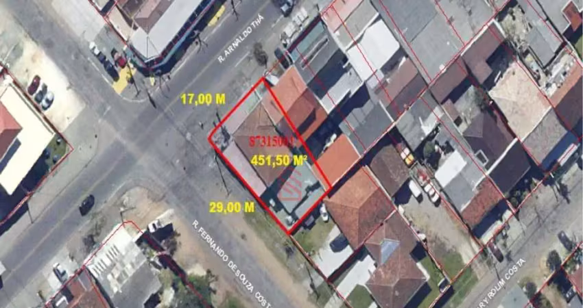 Terreno comercial à venda em curitiba-pr - bairro fazendinha  espaço de 451,50 m² de área