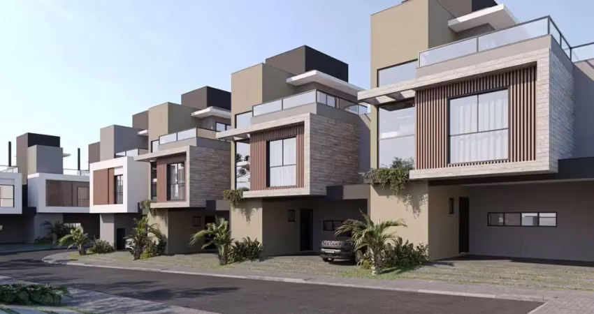Casa em condomínio de luxo no bacacheri: 3 quartos, 3 suítes, 4 banheiros, 2 vagas - 216,45 m² em curitiba-pr.