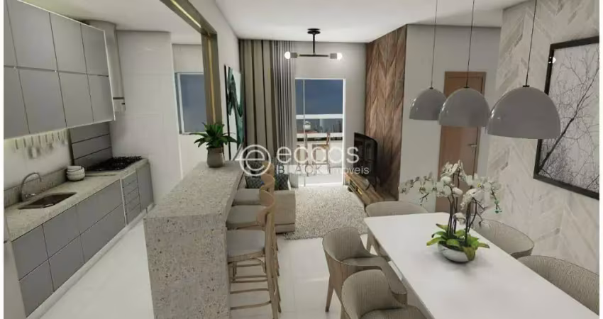 Apartamento à venda, 2 quartos, 1 suíte, 2 vagas, santa mônica - uberlândia/mg