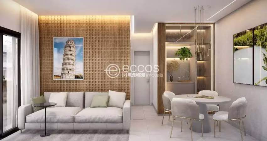 Apartamento à venda, 2 quartos, 1 suíte, 2 vagas, santa mônica - uberlândia/mg
