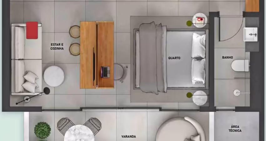 Apartamento à venda, 1 quarto, 1 vaga, gávea - uberlândia/mg