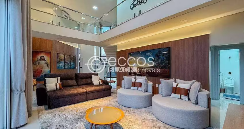 Casa em condomínio à venda, 4 quartos, 4 suítes, 8 vagas, novo mundo - uberlândia/mg