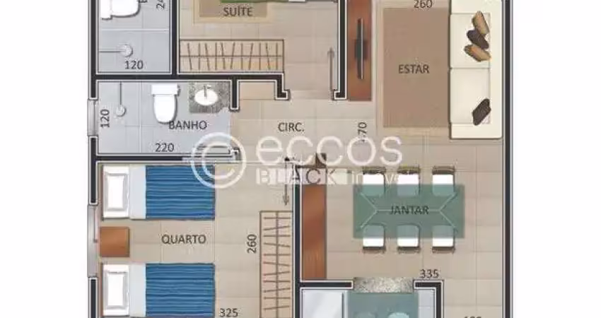 Apartamento à venda, 2 quartos, 1 vaga, santa maria - uberaba/mg