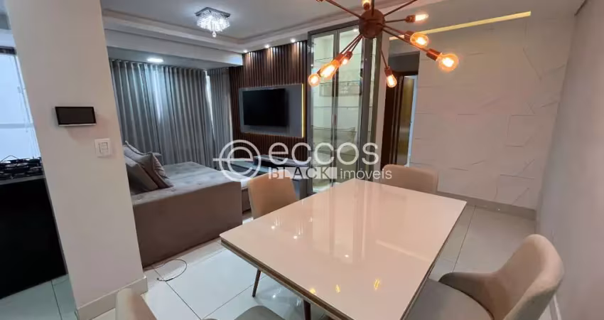 Apartamento para aluguel, 2 quartos, 1 suíte, 2 vagas, santa mônica - uberlândia/mg