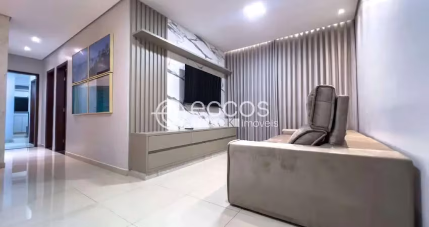 Apartamento para aluguel, 2 quartos, 1 suíte, 2 vagas, santa mônica - uberlândia/mg