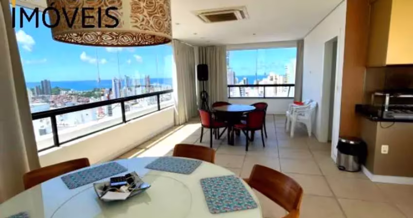 Belíssimo aptº cobertura duplex na graça-ssa/ba: 4 quartos (4 suítes), 3 salas, 7 banheiros, 4 vagas de garagem, depósito, 400m², piscina e vista mar