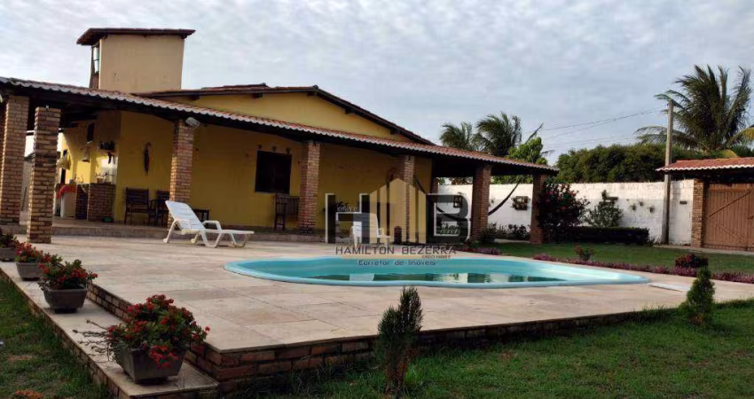 Casa com PIscina Final de Semana em Beberibe - Morro Branco - Chácara com 3 dormitórios para alugar, 900 m² por R$ 1.700,00