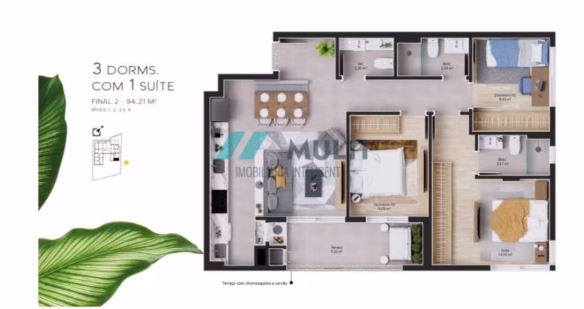 Apartamento à venda no bairro Cacupé - Florianópolis/SC
