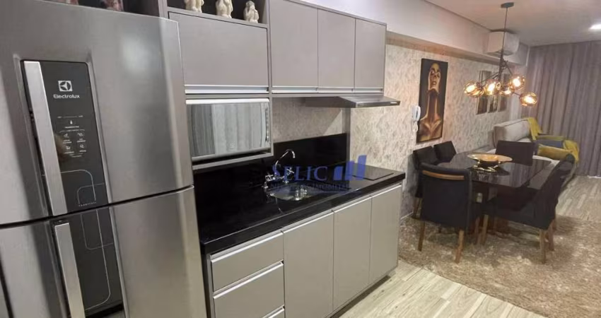 Línea - Flat mobiliado 46m², 1 suíte, Centro, Jundiaí. COD FL0043