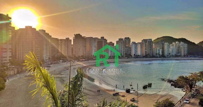 Apartamento frente mar, 3 dormitórios - 1 vaga, lazer, jardim astúrias - guarujá/sp