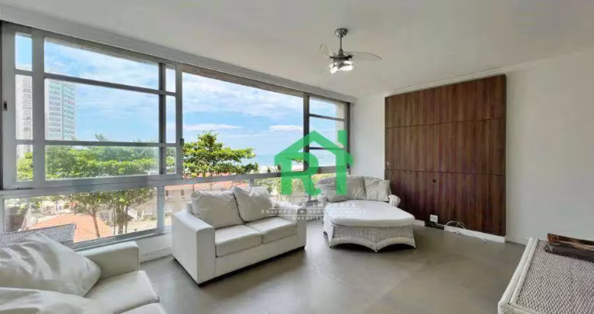 Apartamento beira mar, 3 dormitórios (1 suíte), 1 vaga, pitangueiras, guarujá/sp