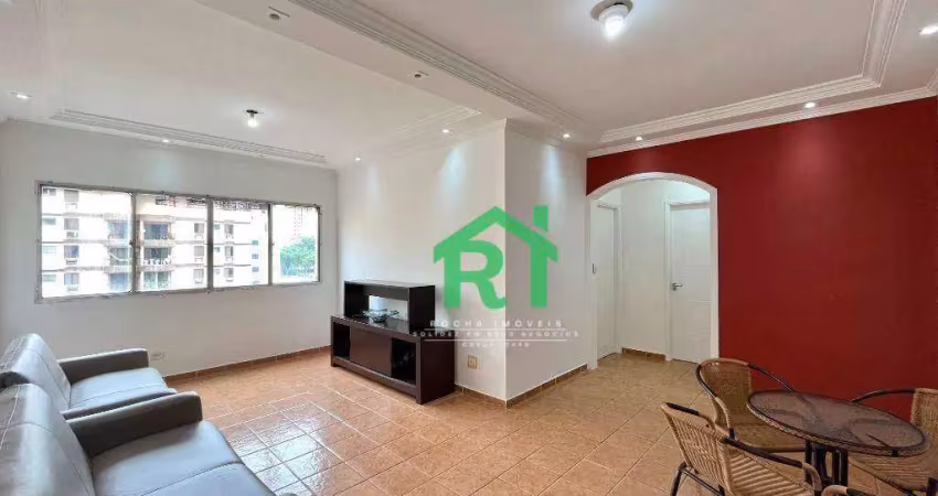 Apartamento com 2 dormitórios (1 suíte), 1 vaga, jardim astúrias, guarujá/sp