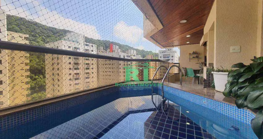 Apartamento com 3 suítes,  piscina privativa, 2 vagas, praia das pitangueiras - guarujá/sp
