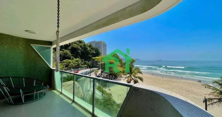Apartamento frente mar com 3 quartos (2 suítes), 2 vagas e lazer à venda em jardim astúrias, guarujá | rocha imóveis guarujá