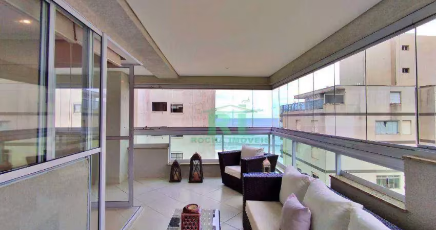 Apartamento vista mar, varanda gourmet, 3 suítes, 2 vagas, lazer, jardim astúrias, guarujá/sp