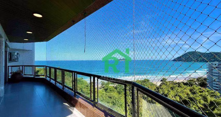 Apartamento vista mar, 3 dormitórios (suítes), 2 vagas, lazer, tombo - guarujá/sp