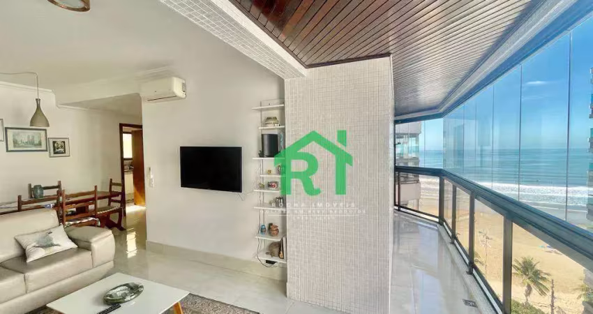 Apartamento frente mar | 3 dormitórios (2 suítes) | 1 vaga |área de lazer | jardim astúrias | guarujá/sp