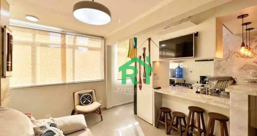 Apartamento com 2 dormitórios, 60 m² - venda por r$ 400.000,00 ou aluguel por r$ 4.000,00/mês - praia das astúrias - guarujá/sp