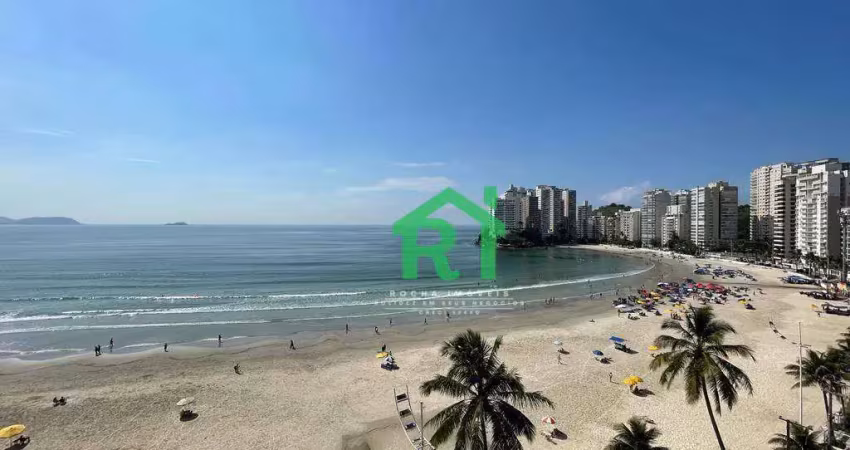 Apartamento à beira mar com 4 dormitórios (4 suítes), 2 vagas, jardim astúrias, guarujá/sp
