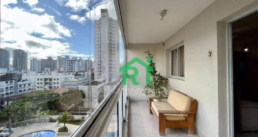 Apartamento com 2 dormitórios (2 suítes), 2 vagas, lazer, jardim astúrias, guarujá/sp
