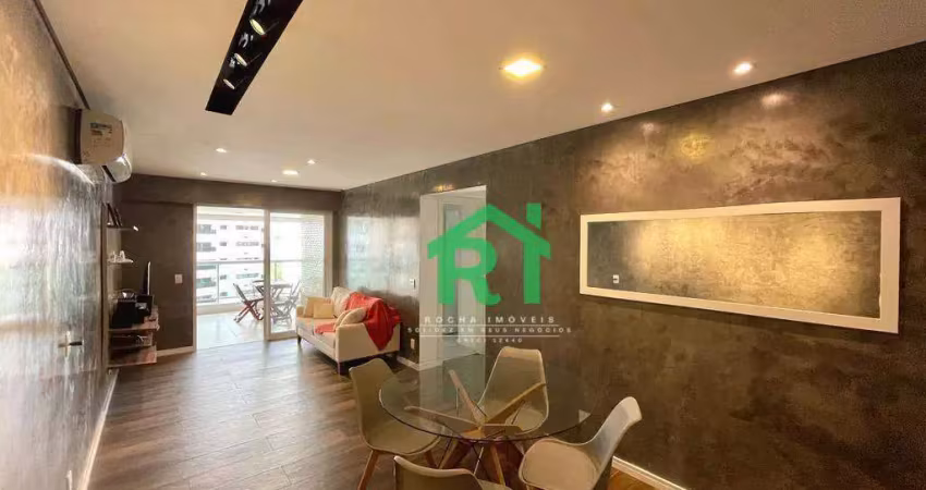 Apartamento com 2 dormitórios, 90 m² - venda por r$ 750.000,00 ou aluguel por r$ 8.000,00/mês - jardim astúrias - guarujá/sp
