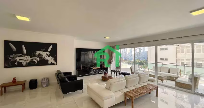 Apartamento beira mar, 4 dormitórios (2 suítes), 2 vagas, pitangueiras, guarujá/sp