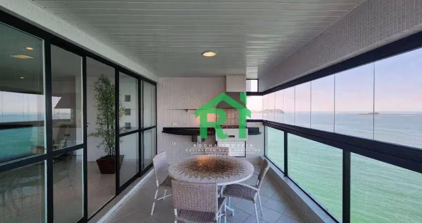Apartamento beira mar, varanda gourmet, 3 suítes, lazer, 2 vagas de garagem, pitangueiras, guarujá/sp