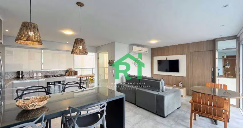 Apartamento beira mar, reformado, 3 dormitórios, 2 vagas, lazer, jardim astúrias, guarujá/sp