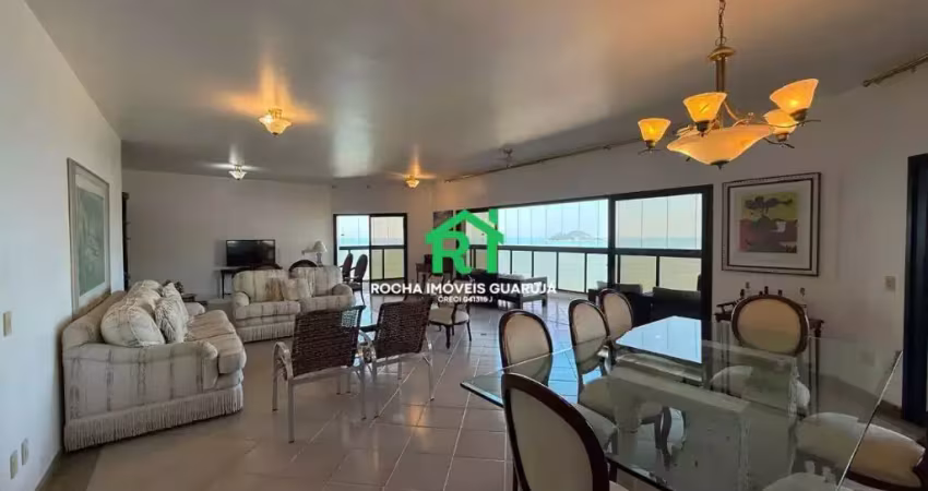 Apartamento em frente ao mar para alugar em praia das astúrias, guarujá/sp, 4 suítes, lazer completo, 3 vagas